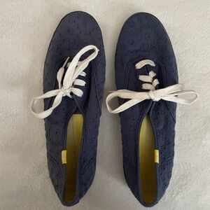 Keds Navy Eyelet Blue Lace-Up Women's Shoes